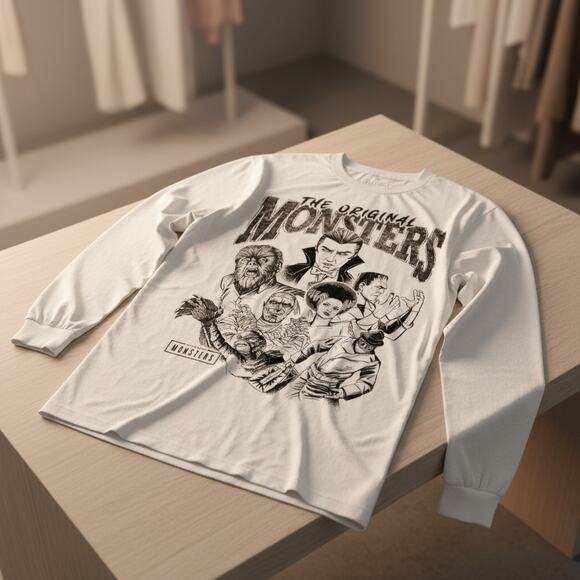 Universal Studios Original Monsters Tee Black Men’s Large NWOT Vintage - Picture 7 of 8